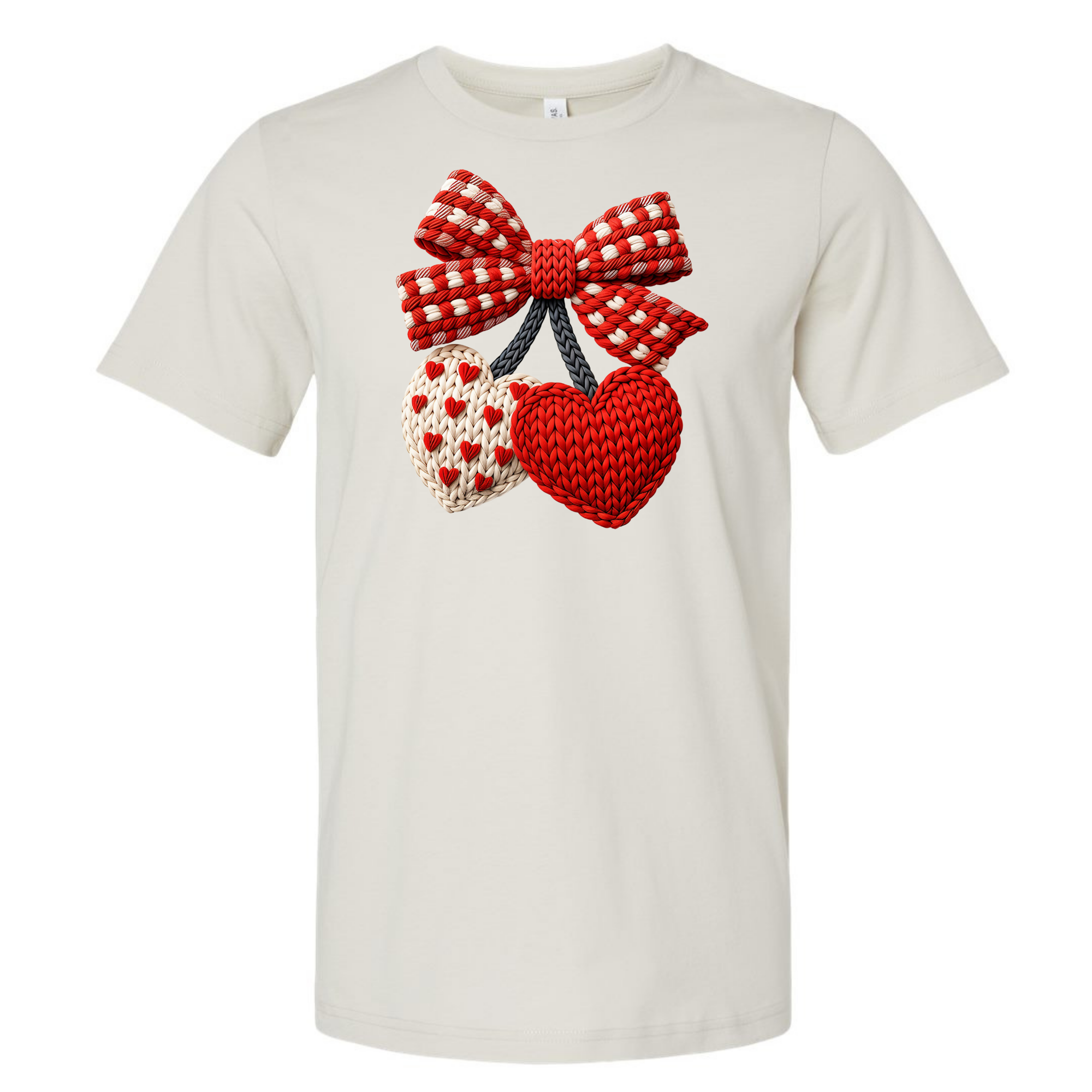Knit Heart Cherries Graphic Tee