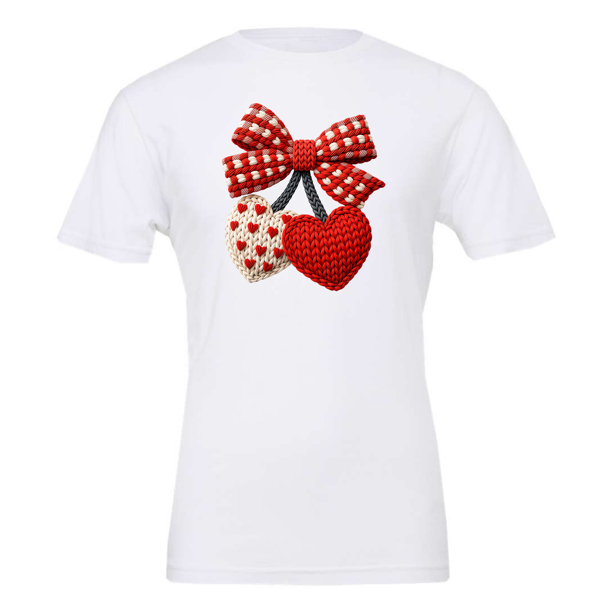 Knit Heart Cherries Graphic Tee