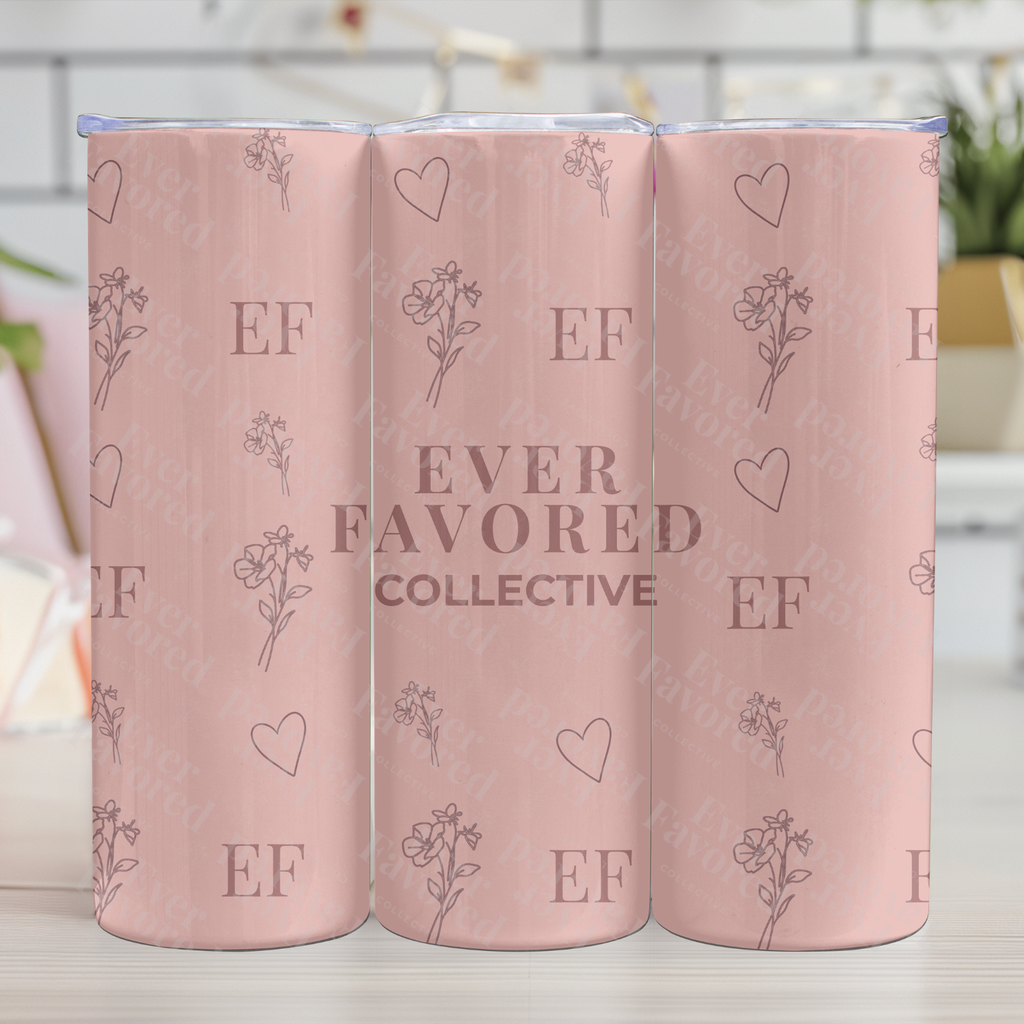 Ever Favored *Glitter Women’s Tumbler – Soft Rose Gold
