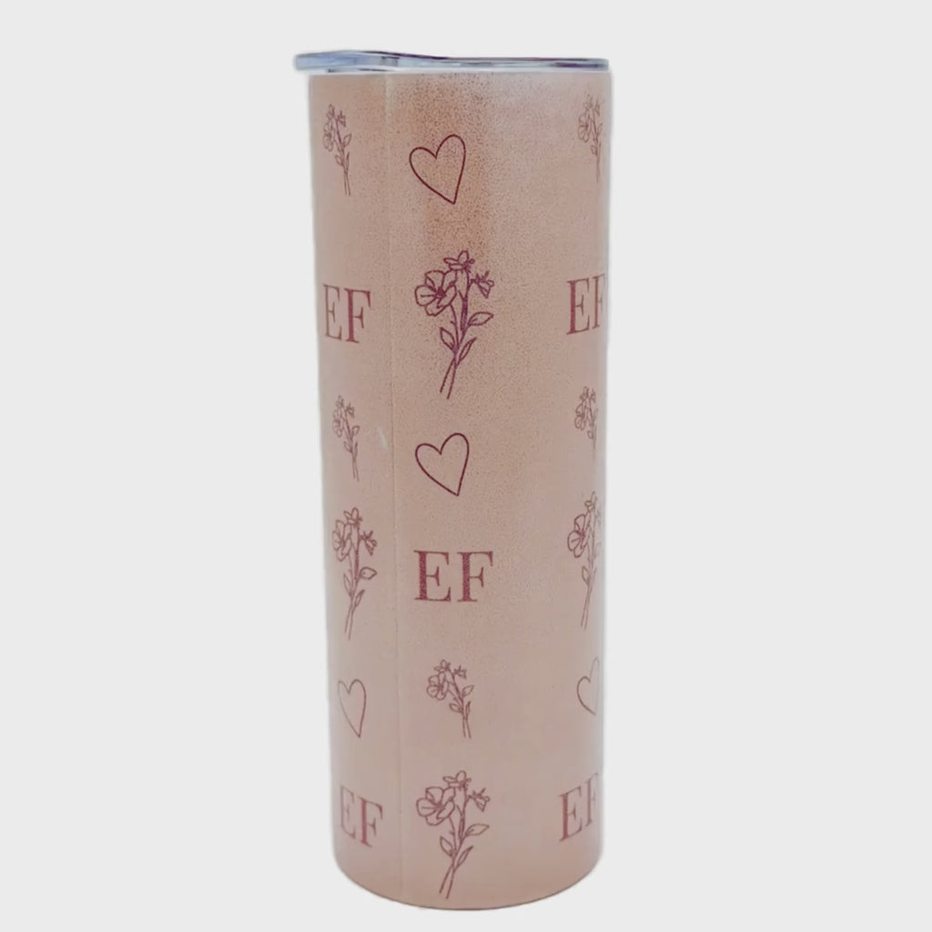 Ever Favored *Glitter Women’s Tumbler – Soft Rose Gold