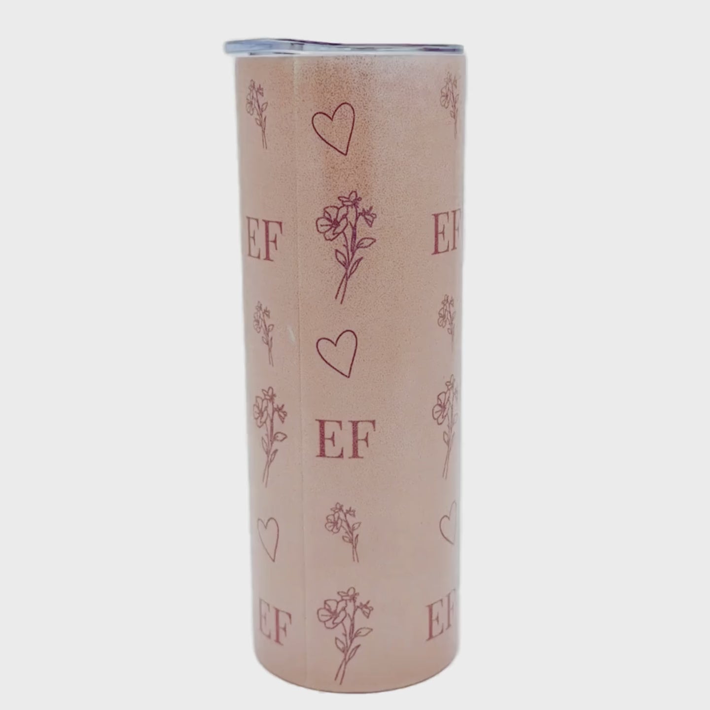 Ever Favored *Glitter Women’s Tumbler – Soft Rose Gold